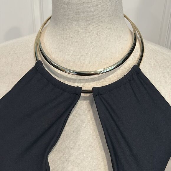 Last chance!!! Lady lux diamond Diamonds Maxi Dress Elegant Black Halter Dress - Picture 8 of 11